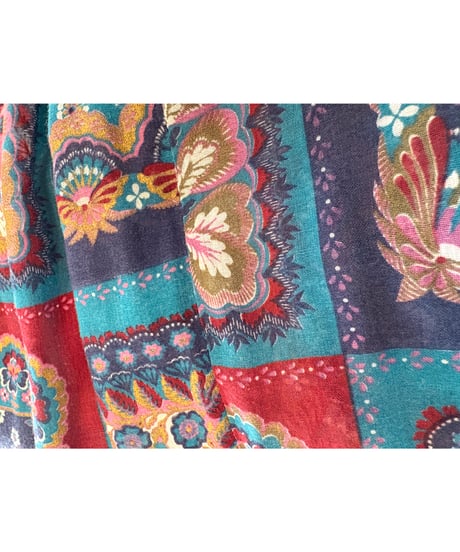 70s scarf print dress
