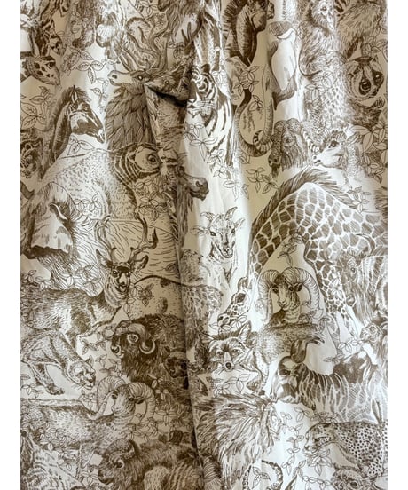 animal jungle super wide leg pants（70s fabric）