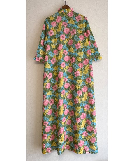 60s emboss flower robe