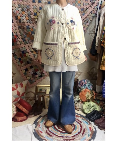 quilting lace patch jacket