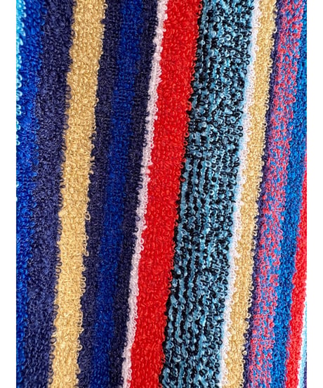 70s stripe hoodie pile dress