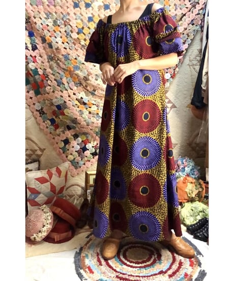batik print dress
