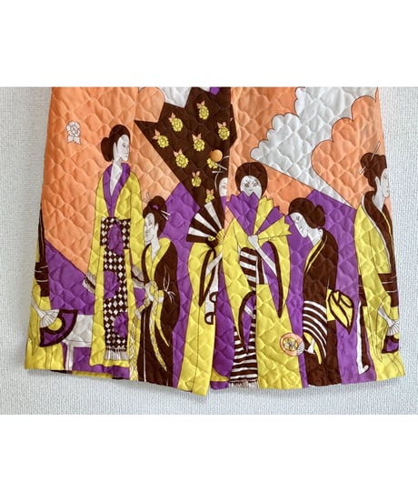 oriental print quilting skirt