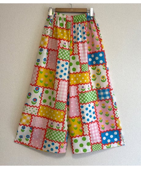 super wide leg pants（70s fabric）