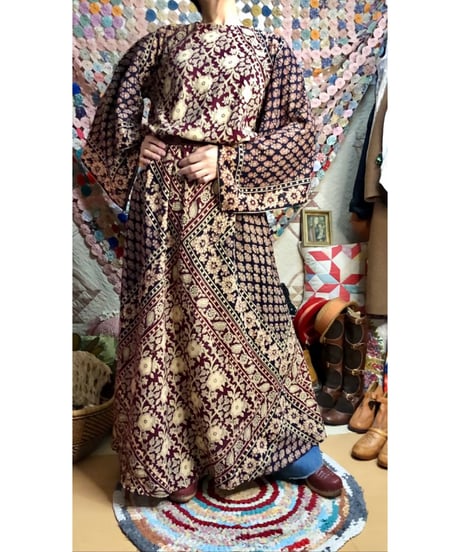 70s pakistan cotton  dress