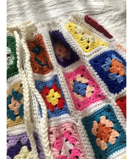 granny square skirt white