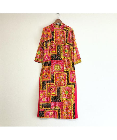 60's psychedelic flower dress