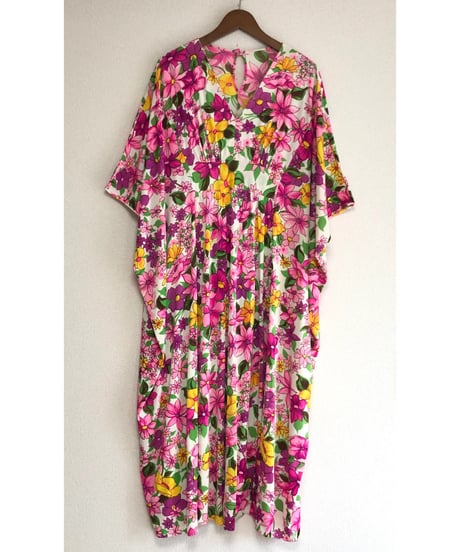 70s flower easy dress