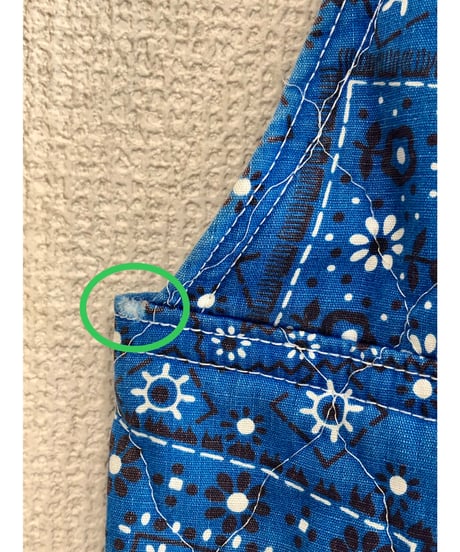 70s bandana print quilting salopette