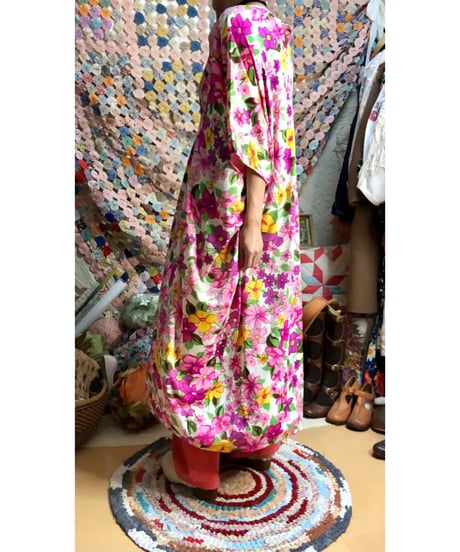 70s flower easy dress