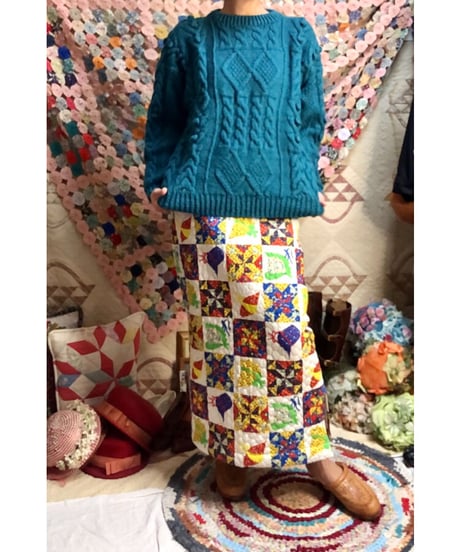 pom pom fisherman sweater  green