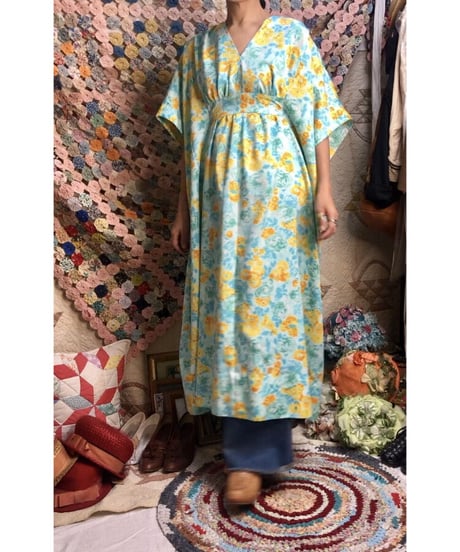 flower kaftan one-piece