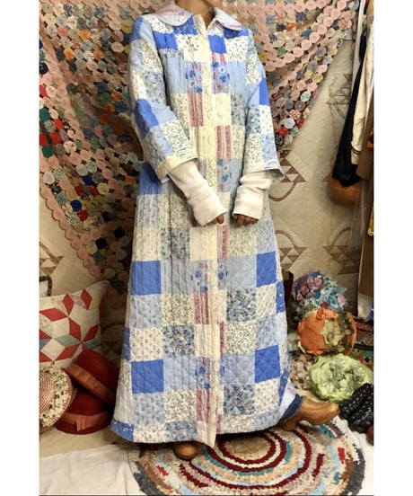 patchwork print quilting coat
