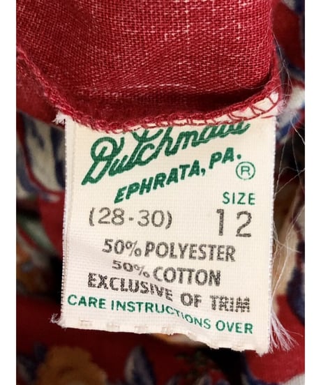 70's flower cotton dress