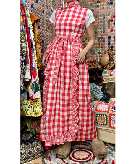 70s gingham dress