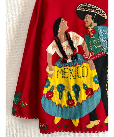50s mexican wool patch jacket