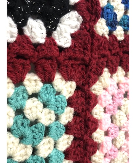 granny square one-piece burgundy