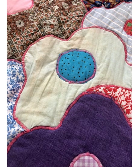 vintage patchwork quilt flower skirt