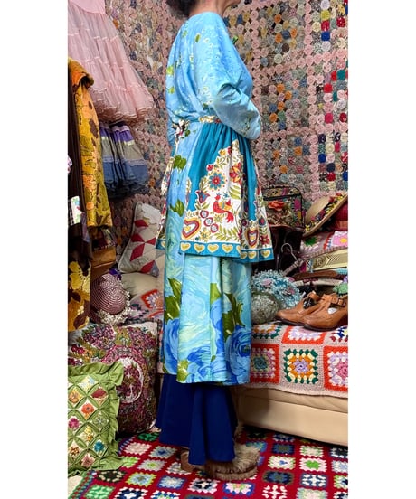 70s flower print dress