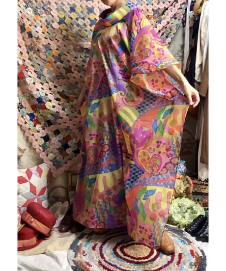 60's Joseph magnin psychedelic one-piece