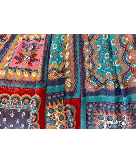 70s scarf print dress