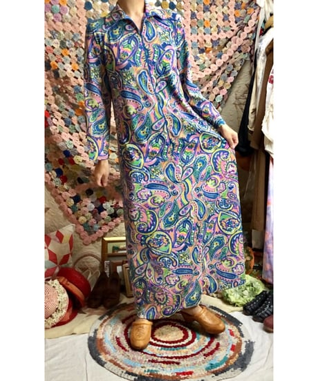 70's paisley dress