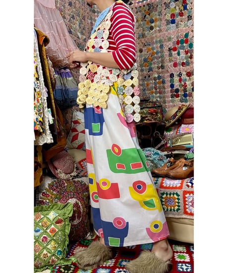 marimekko bo-boo super wide leg pants（70s fabric）