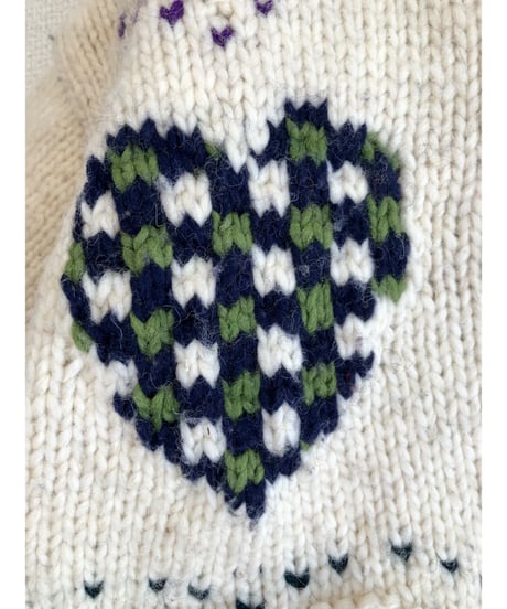 heart motif ecuador sweater