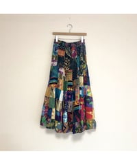 indian  rayon patchwork skirt