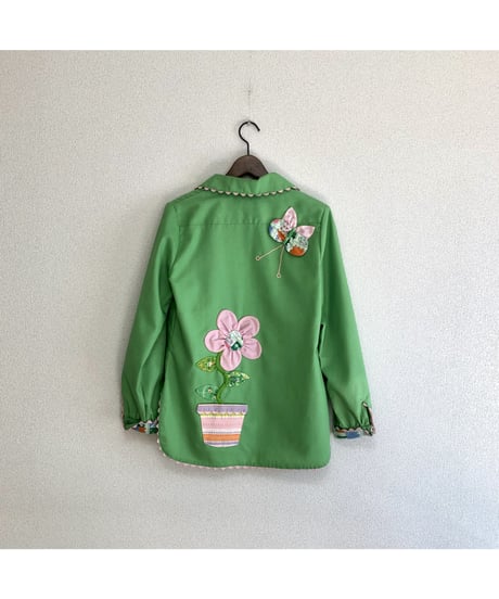 70's flower patch shirt