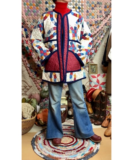 patchwork print quilting jacket