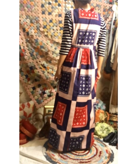 70's bandanna print one-piece