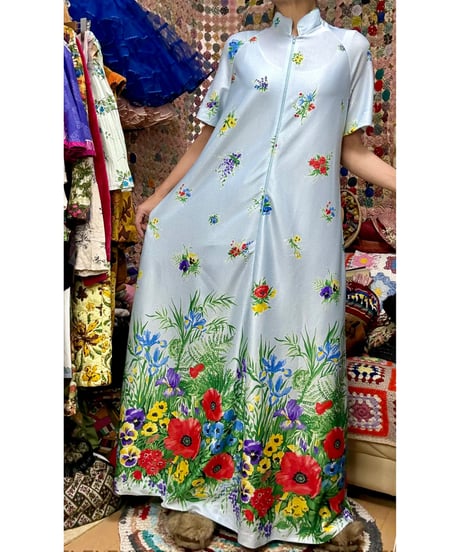 70-80s flower dress