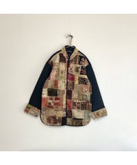 patchwork embroidered quilting jacket