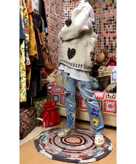 heart motif ecuador sweater