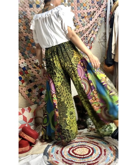 psychedelic print easy pants