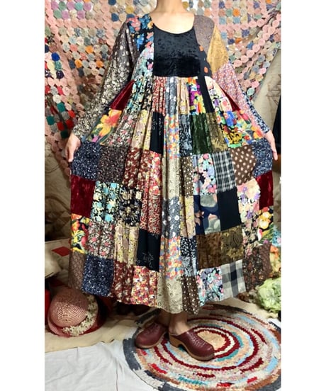 70's patchwork dress