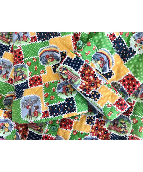 patchwork print quilting robe & bag set