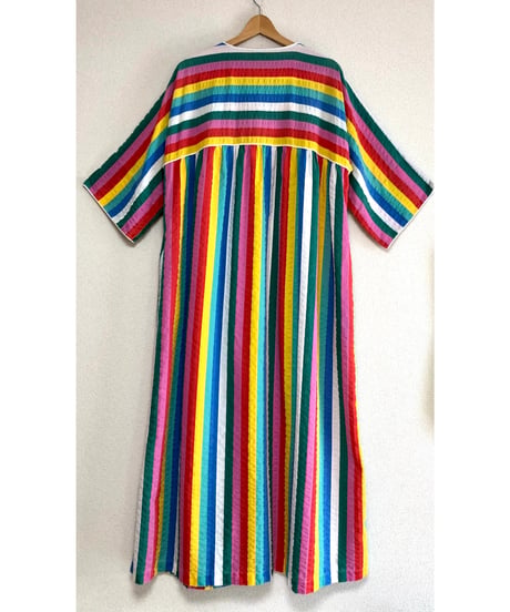70s mulch stripe easy dress