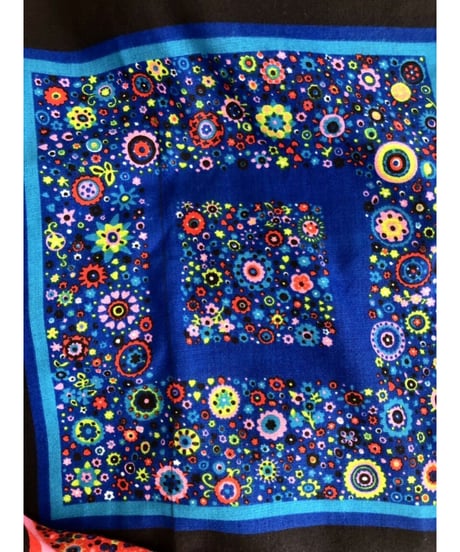 60's flower kaftan dress