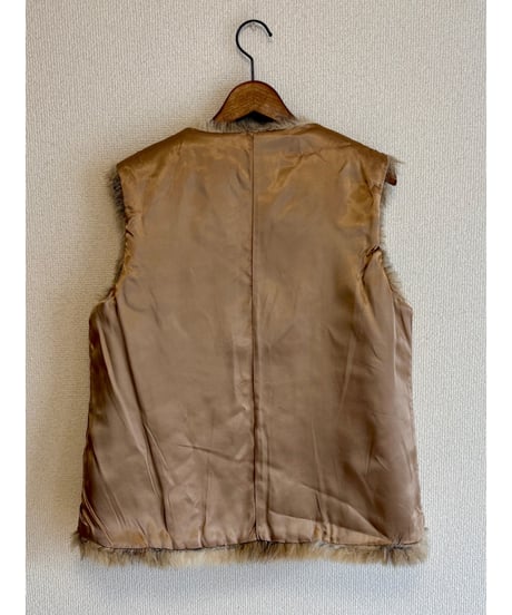 60s faux fur vest