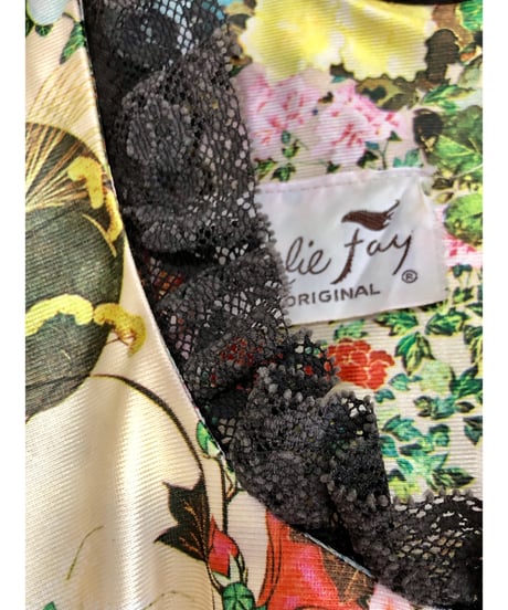 60-70s floral oriental dress