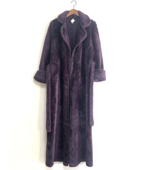 70s fleece eco fur robe