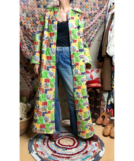 patchwork print quilting robe & bag set