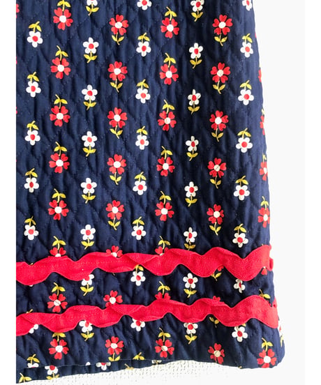 70s quilted flower skirt