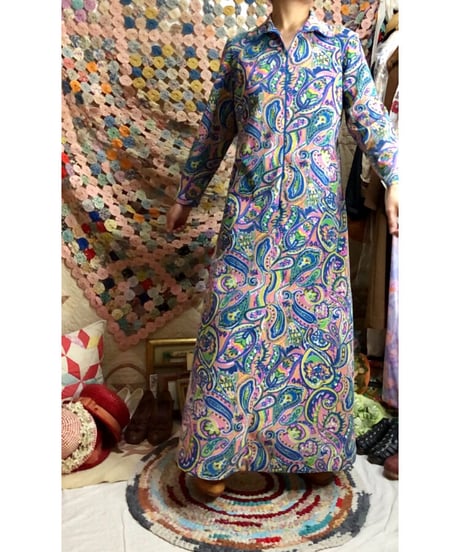 70's paisley dress