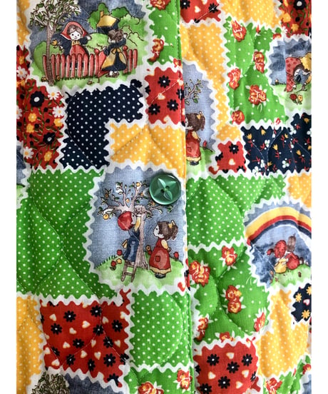 patchwork print quilting robe & bag set