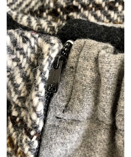 patchwork wool skirt