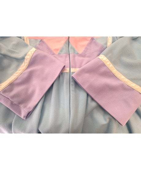 70s pastel fleece dress