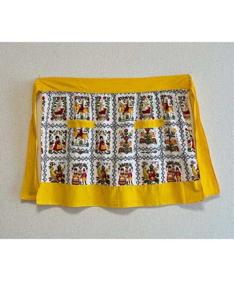 folk art half apron